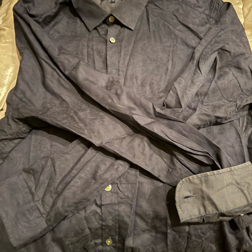 Ted Baker black and  gray Button-Up Shirt